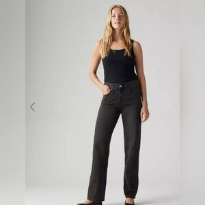 Levi's Black Low Pro Straight Denim Jeans